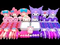 Download Lagu Slime Riasan Cantik✨ Cara Membuat Slime ASMR Kuromi vs My Melody💗💜 Glitter \u0026 Lipstik menjadi Glossy