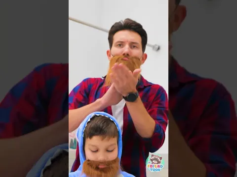 🧔 Pretend Play! Grooming My Beard Just Like Dad! 💈✨ #Kids #Shorts