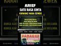 Download Lagu SATU RASA CINTA ARIEF KARAOKE NADA CEWEK #shorts