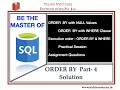SQL-Order By-Part - 4 Solution NULL Clause WHERE Clause Interview Questions Practical