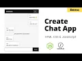 Create Real-time Chat App using HTML CSS JavaScript NodeJS Socket io Demo