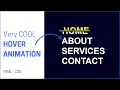 Create Split Hover Animation CSS HTML