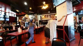 Spanking at Heart Attack Grill Las Vegas last spank hits hard haha