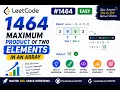 LeetCode 1464 Maximum Product of Two Elements Strategy Intuition Interview Walkthrough