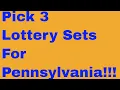 Pick 3 Lottery Sets For Pennsylvania