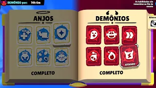 BRAWL STARS CONCLUIR O EVENTO ANJOS X DEMONIOS LIBEREI TODAS AS HABILIDADES