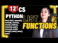 Python Lists All the Functions Class 12 Computer Science Boards 2026