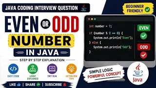 Java Coding Interview Question Even or Odd Number Java Program Explained Step by Step