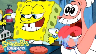 spongebob cooking on the grill for 10 minutes straight spongebob