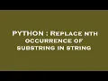 PYTHON Replace nth occurrence of substring in string