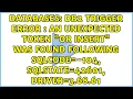 DB2 Trigger Error An unexpected token OR INSERT was found following SQLCODE -104