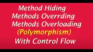 Control flow of Method Hiding Overriding Overloading with Test case