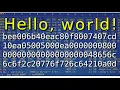 Hello world in x86 machine codes Hand assembling coding under my own OS on the real hardware