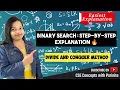 Binary Search algorithm example in Hindi Binary Search in DAA Time complexity recurrence relation