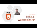 HTML 5 Webstorage API