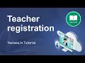 Teacher registration - Yaclass in Tutorial