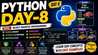 Python Day 8 Object Oriented Programming OOP in Python Class Object Inheritance Polymorphism