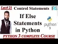 Python Tutorial in Urdu Hindi If Else Statement in Python Selection Structures in Python