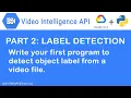 Google Intelligence API and Python Create a program to detect labels in a Part 2