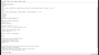 PHP Program To find largest and smallest word in a string