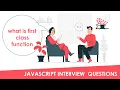 First Class Functions in JavaScript in Hindi Urdu