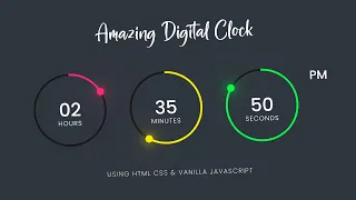 Amazing Working Digital Clock using Html CSS SVG Javascript Simple Javascript Project
