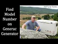 Find Model Number on Generac Generator 17kw