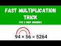 Fast Multiplication Trick For 2 Digit Numbers
