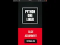 Python one-liners - Slice Assignment