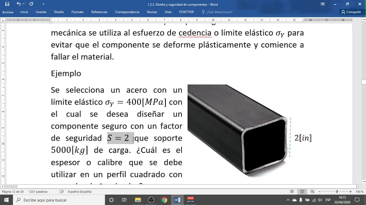Diseño de componentes de ingeniería y factores de seguridad