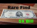 5 red seal 5 dollar bill