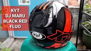 helm kyt dj maru black red fluo unboxing