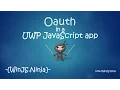 OAuth in a JavaScript UWP app