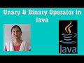 Unary and Binary Operators in Java binary operators unary operators