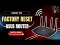how to factory reset asus router