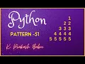 PYTHON PATTERN PROGRAM 51