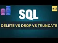 Del vs Drop vs Truncate SQL Tutorial in Hindi 13