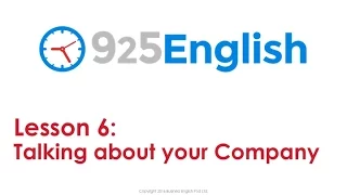 Download Learn English with 925 English Lesson 6 - Talking about your Company in English | ESL Conversation MP3