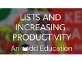 An Odd Education Lists and Increasing Productivity