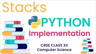 Stacks Python Implementation Computer Science Class XII CBSE Tamil