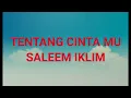 Download Lagu Tentang Cintamu by Saleem Iklim