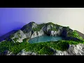How To make Stunning Mountain Model with Pond Using Tissue And Paper Full tutorial diorama