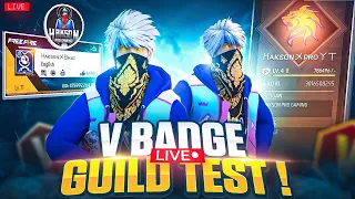 LIVE GUILD TEST 😍 13 MILLION YOUTUBER KA GUILD TEST #haksonprogaming #freefire #live