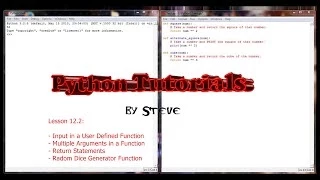 Python Tutorial v3 2 5 Lesson 12 2 - Multiple Parameters in a User Defined Function