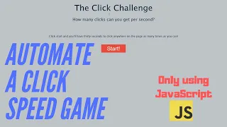 Automate Browser Clicking Game with JavaScript - Test Automation Tutorial