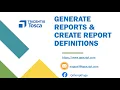 Tosca Tutorial Lesson 72 - Generate Reports and Create Report Definitions Reporting