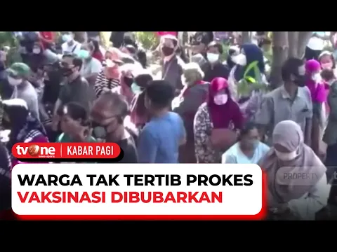 Tak Tertib, Vaksinasi di Surabaya Dibubarkan Paksa oleh Polisi