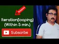 Iteration looping Java for ICSE class 9th 10th