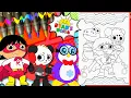Coloring Ryan Combo Panda Gus Ryan s World Coloring Pages