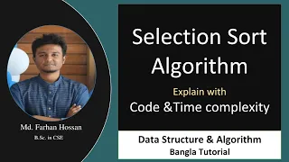 Selection Sort Algorithm Code Time Complexity Data Structure Algorithm Bangla Tutorial